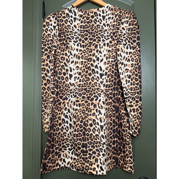 NWT Tuckernuck x India Hicks Leopard Domino Mini Party Dress Brown Black Medium - Picture 5 of 8